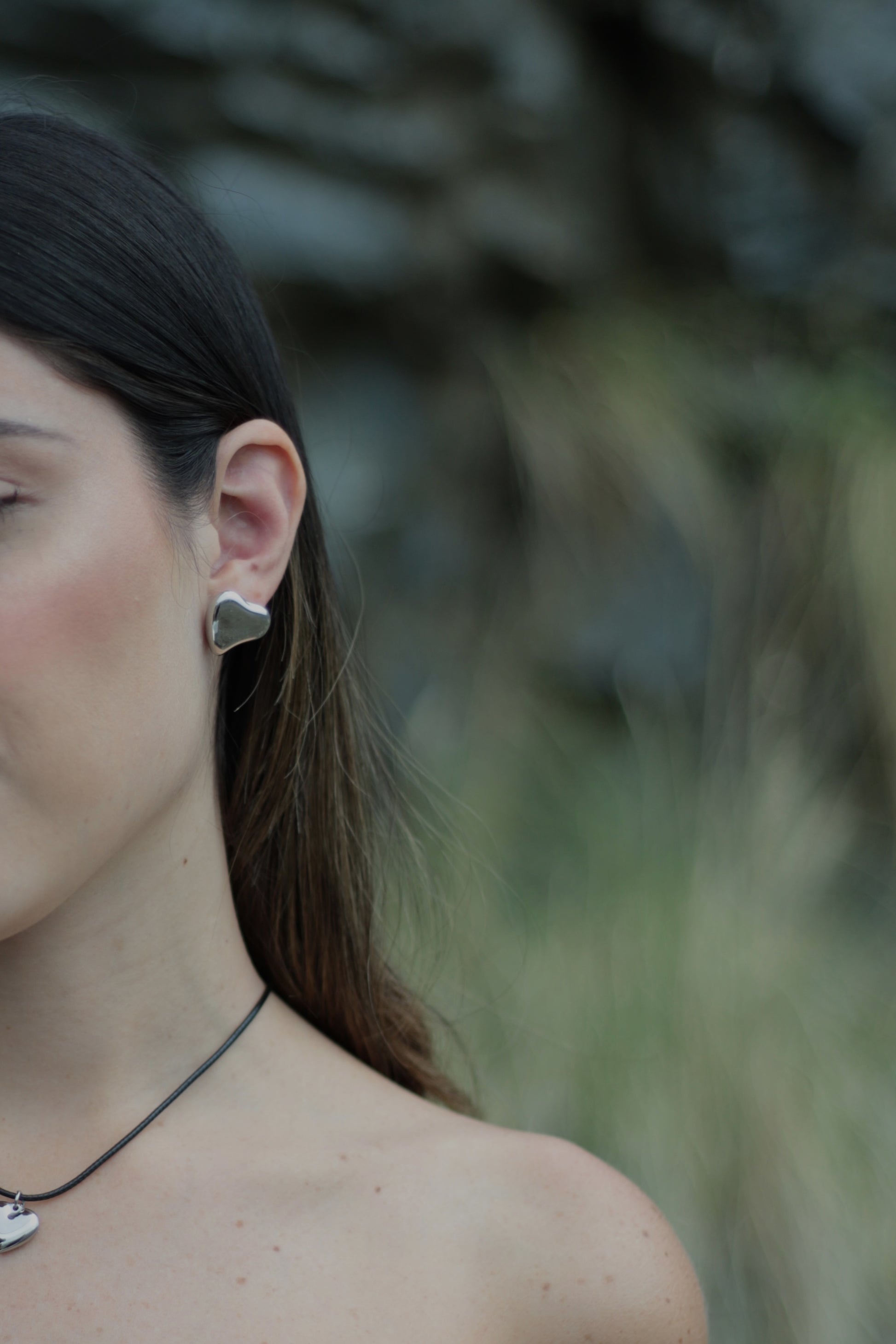 Heart Earrings Silver