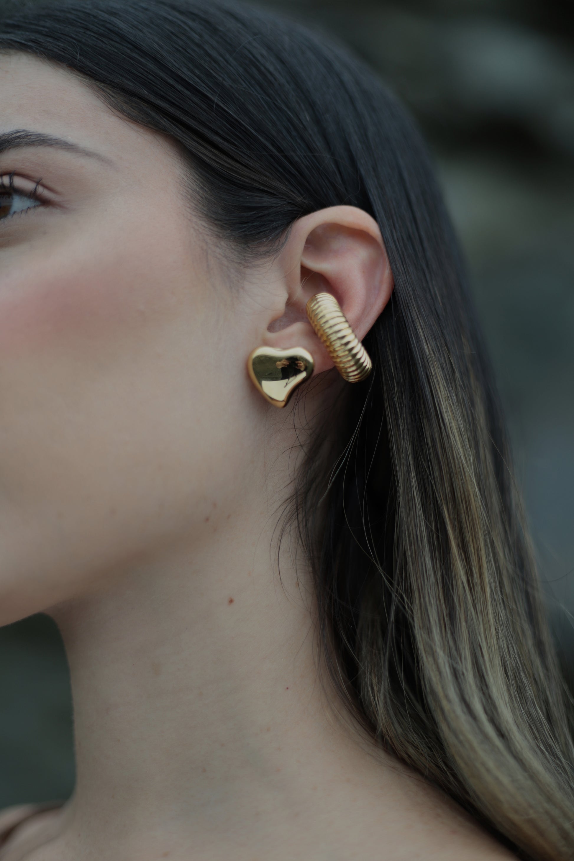 Heart Earrings Gold