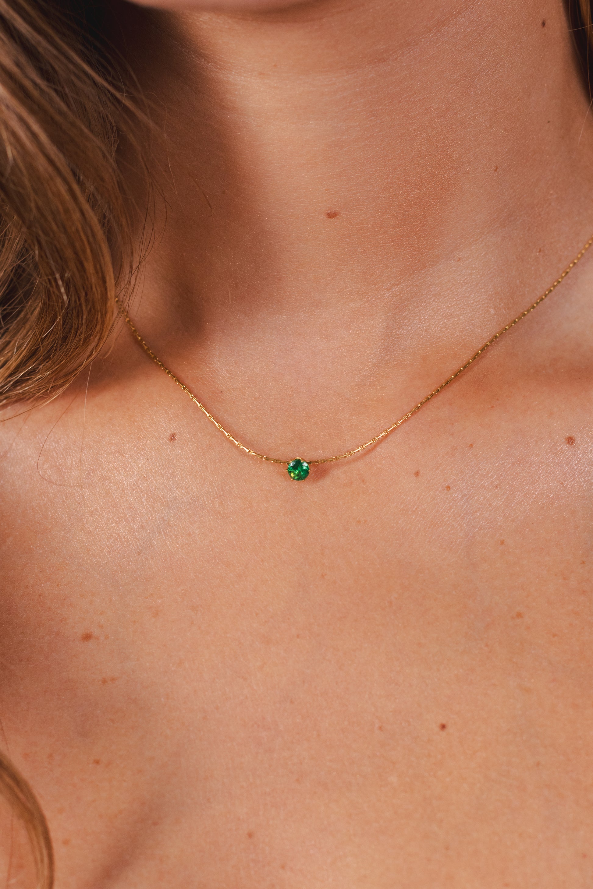 Dot Necklace Green