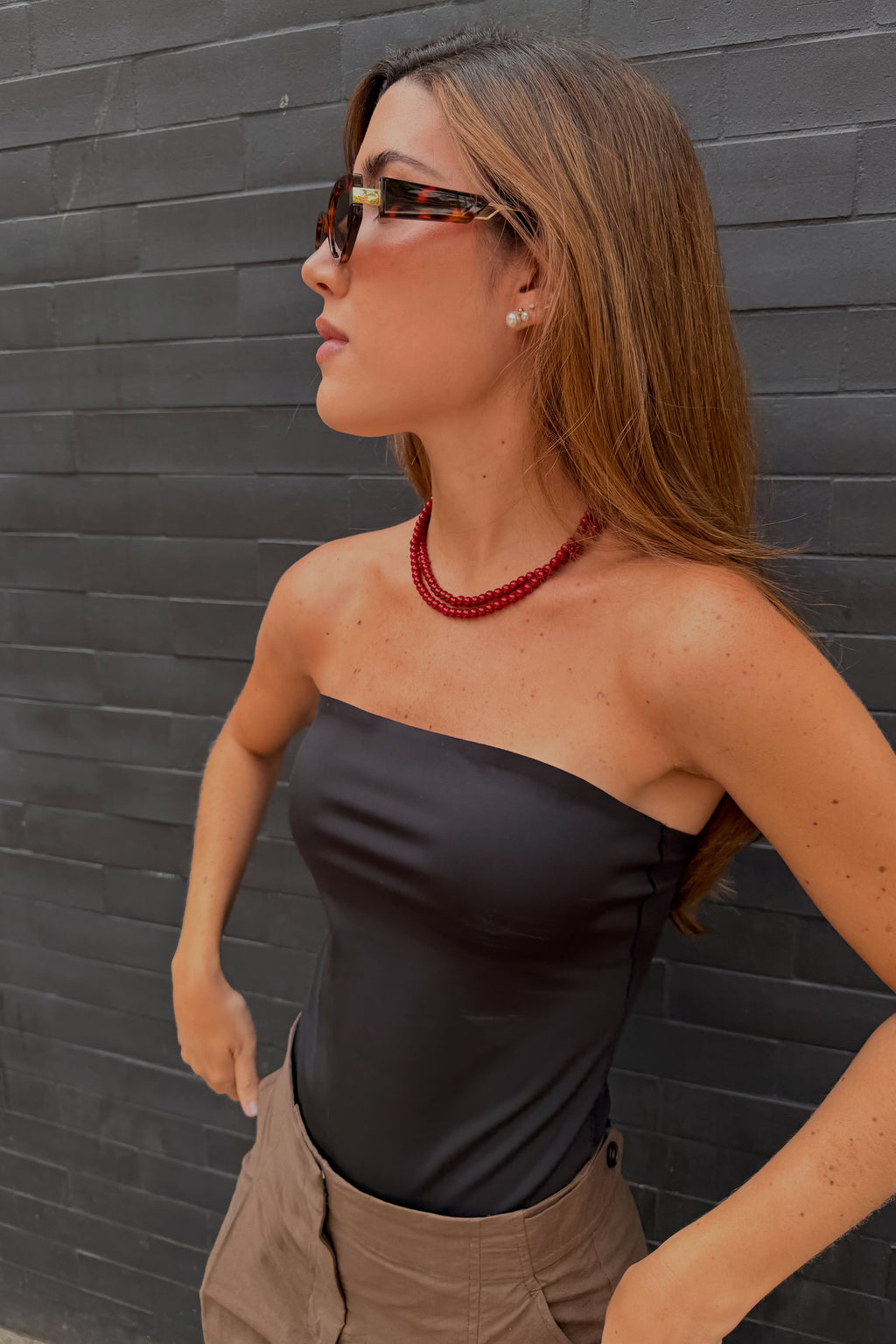 Loop Necklace – Cherry Red