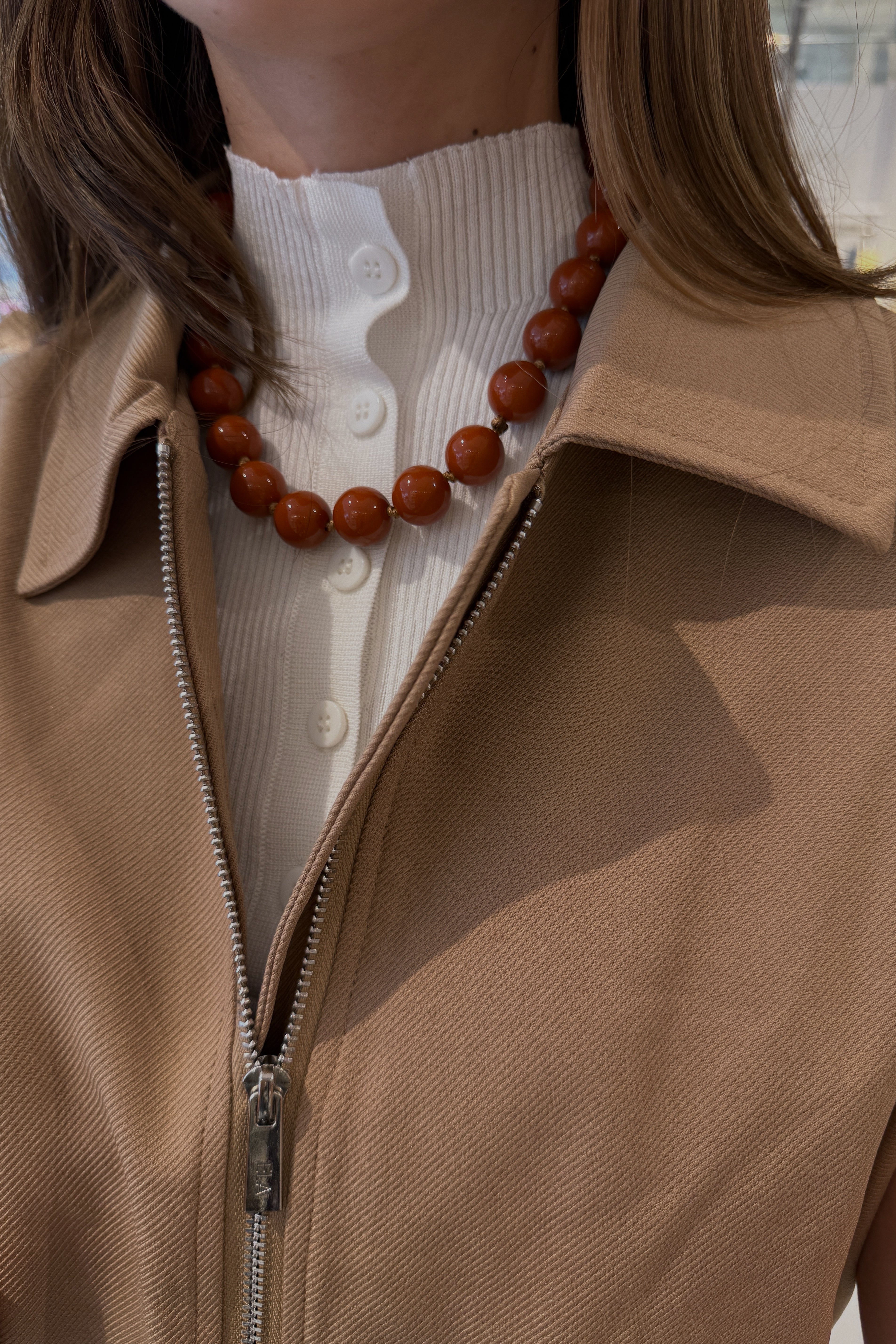 Icon Necklace-Burnt Orange